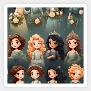 Princesses Pattern 9 Sticker